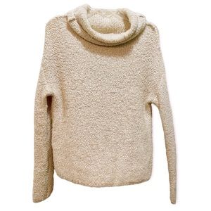 Umgee beige cowl neck sweater medium